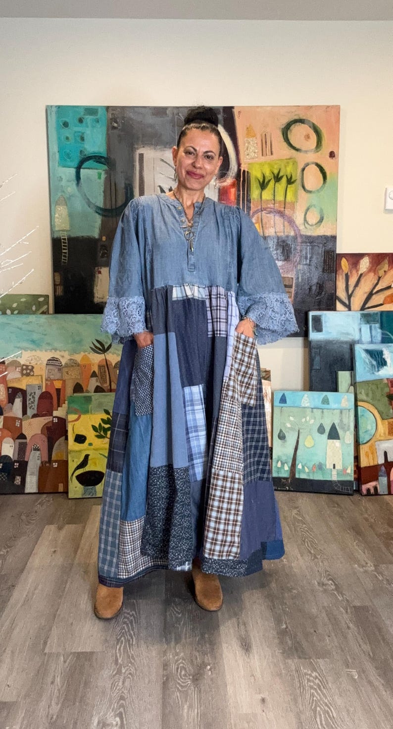 Patchwork Farm Chic Maxi Dress