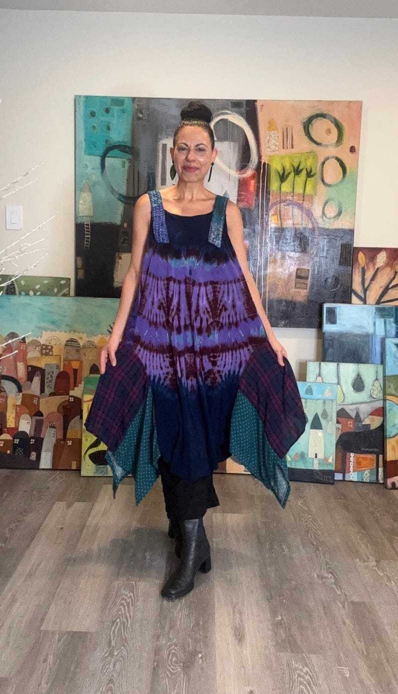 Funky Tie Dye Pinafore