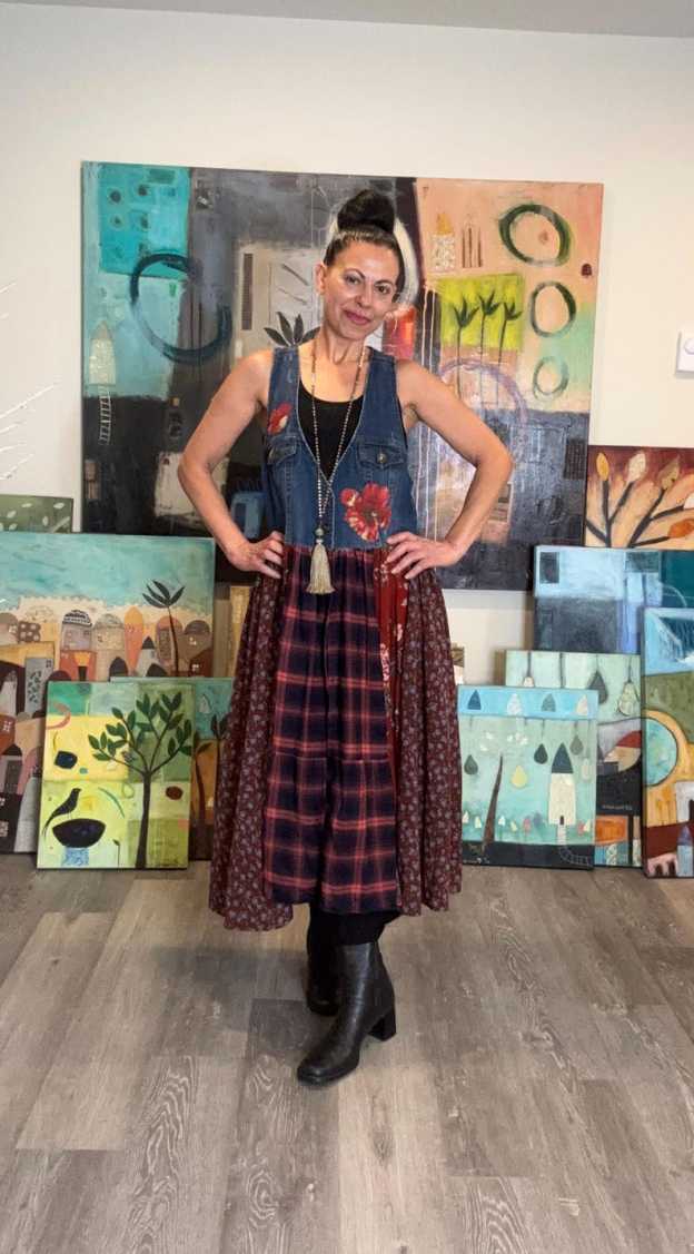Patchwork Hippie Long Sleeveless Duster