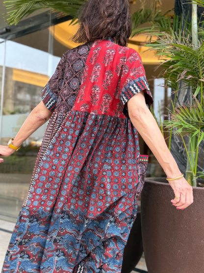 Hand Embroidery Cotton Dress with Kaftan Vibes