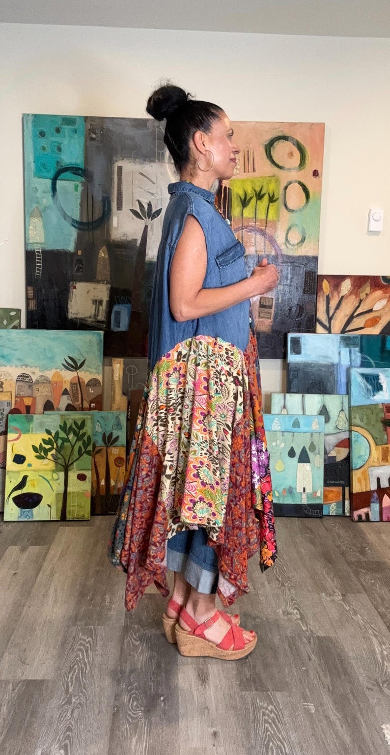 Boho Artistic Long Sleeveless Top