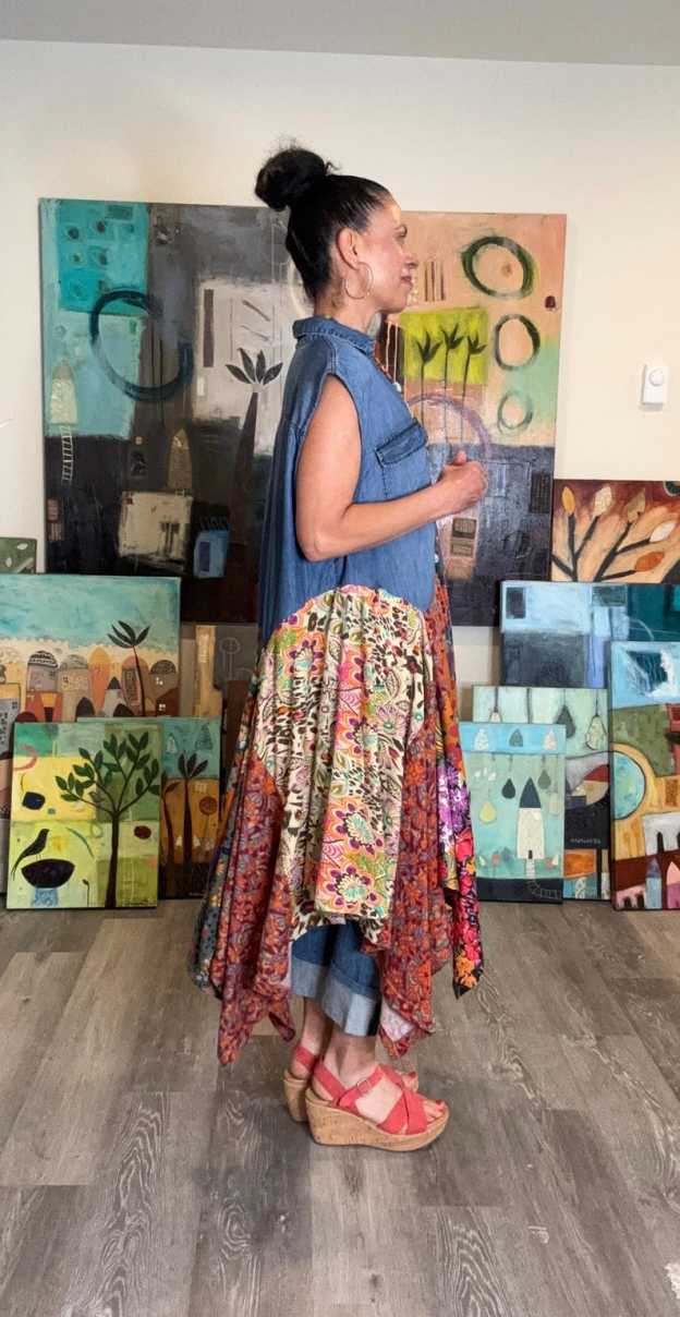 Boho Artistic Long Sleeveless Top