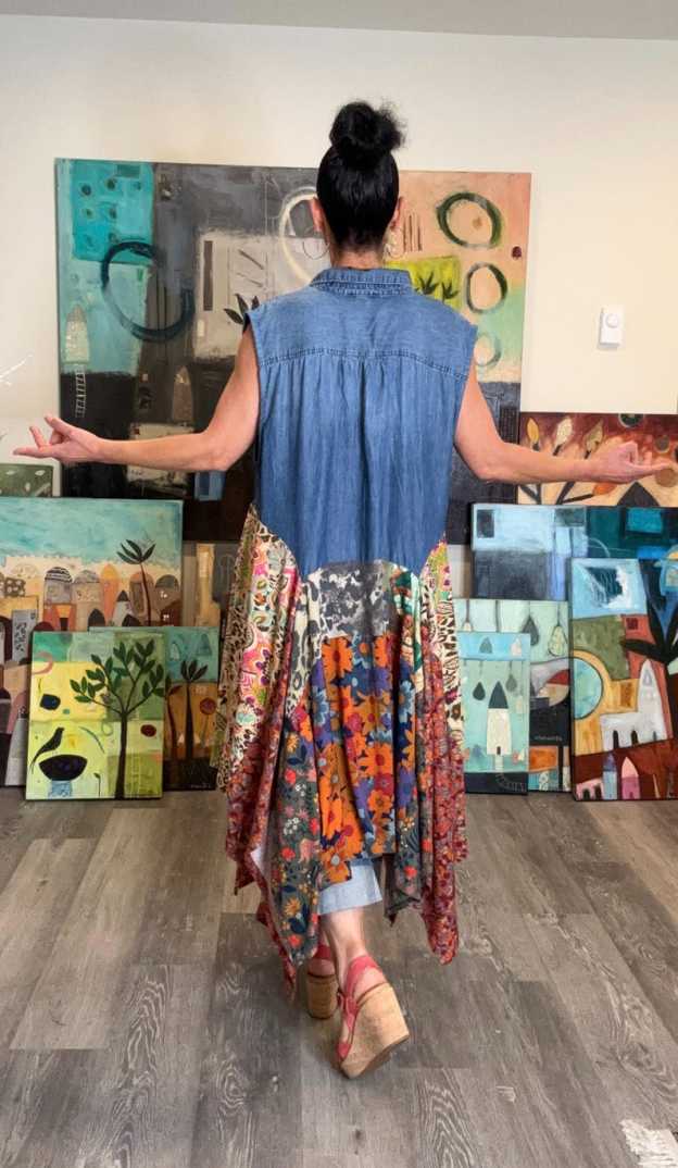 Boho Artistic Long Sleeveless Top
