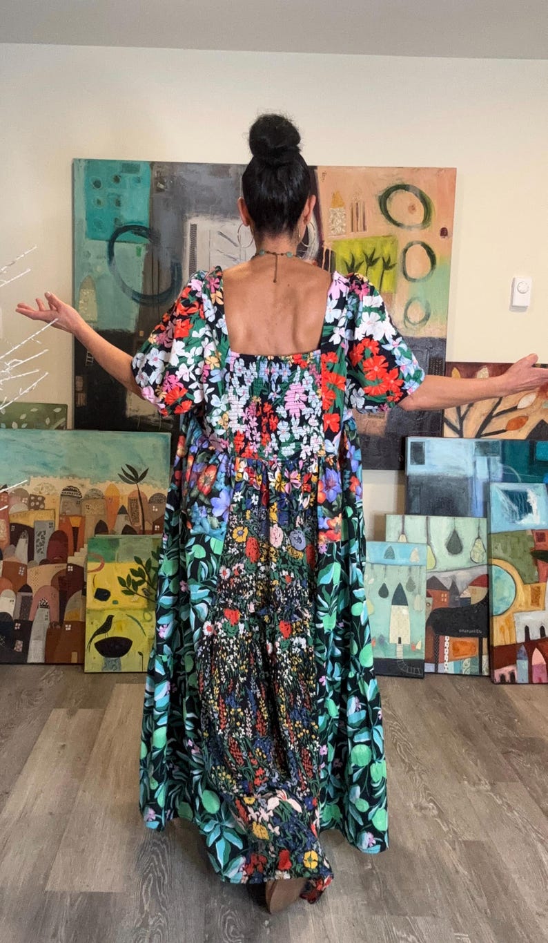 Colorful Farm Chic Boho Long Dress