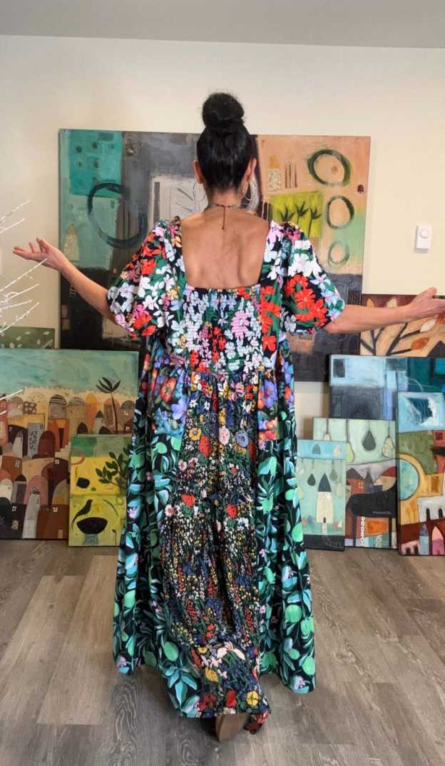 Colorful Farm Chic Boho Long Dress