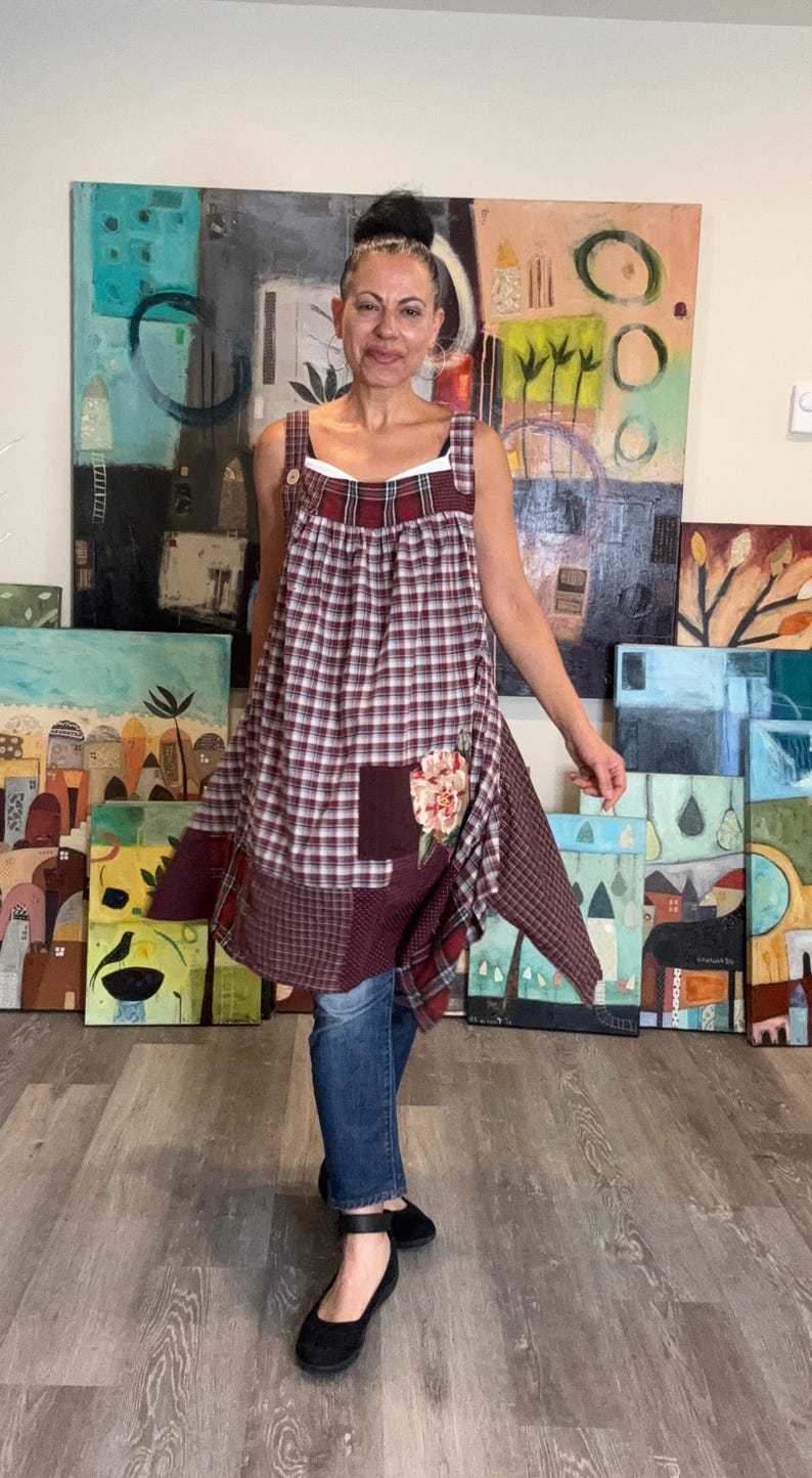 Rustic Boho Apron Top