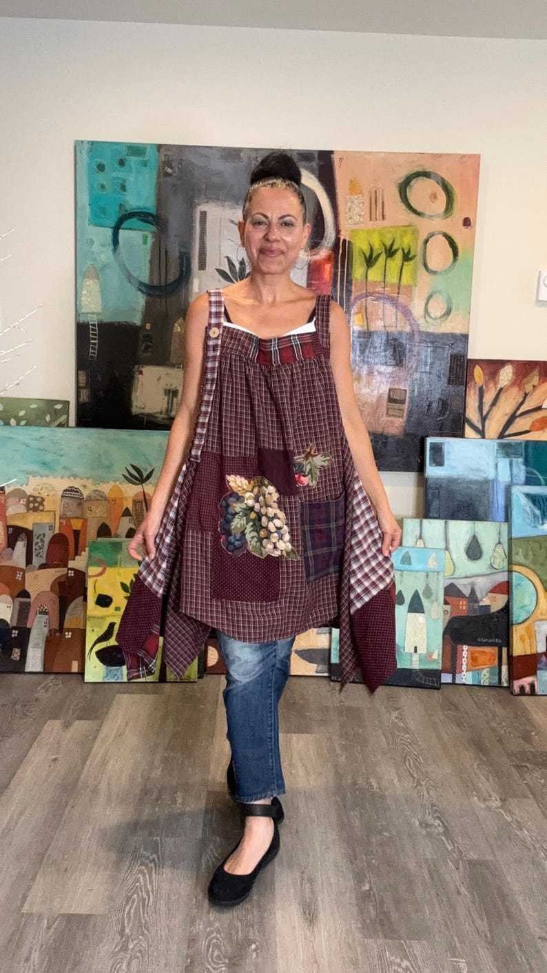 Rustic Boho Apron Top