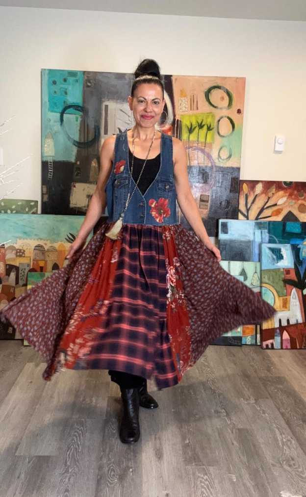 Patchwork Hippie Long Sleeveless Duster
