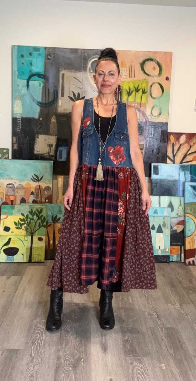 Patchwork Hippie Long Sleeveless Duster