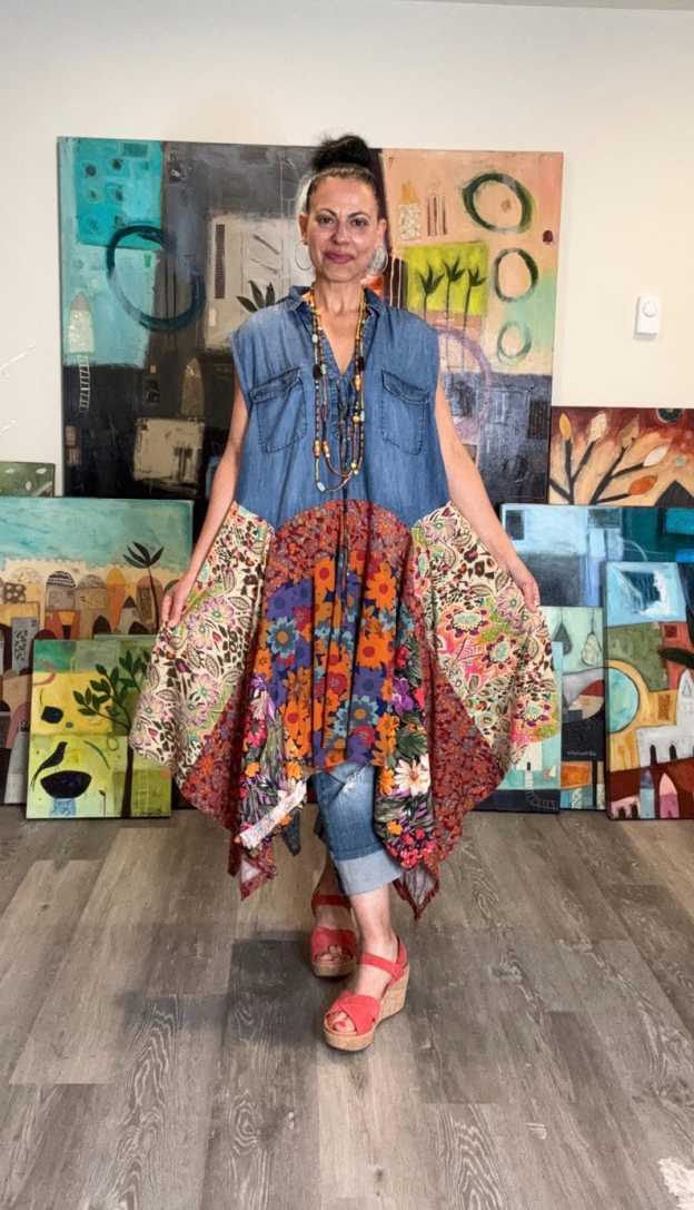 Boho Artistic Long Sleeveless Top