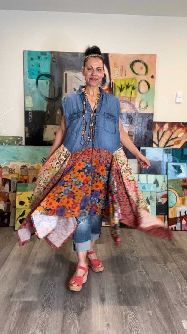 Boho Artistic Long Sleeveless Top