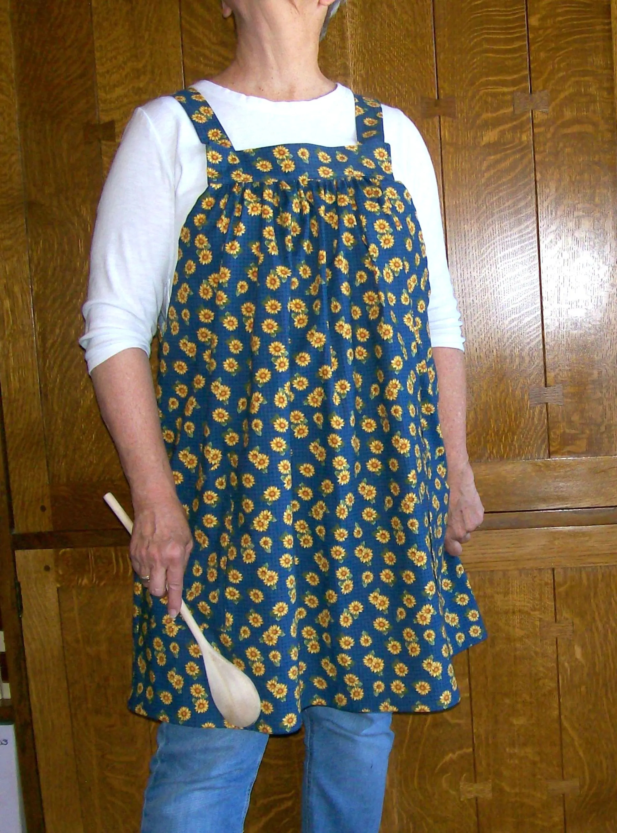 Blue Ocean Sunflower Loose Open Apron