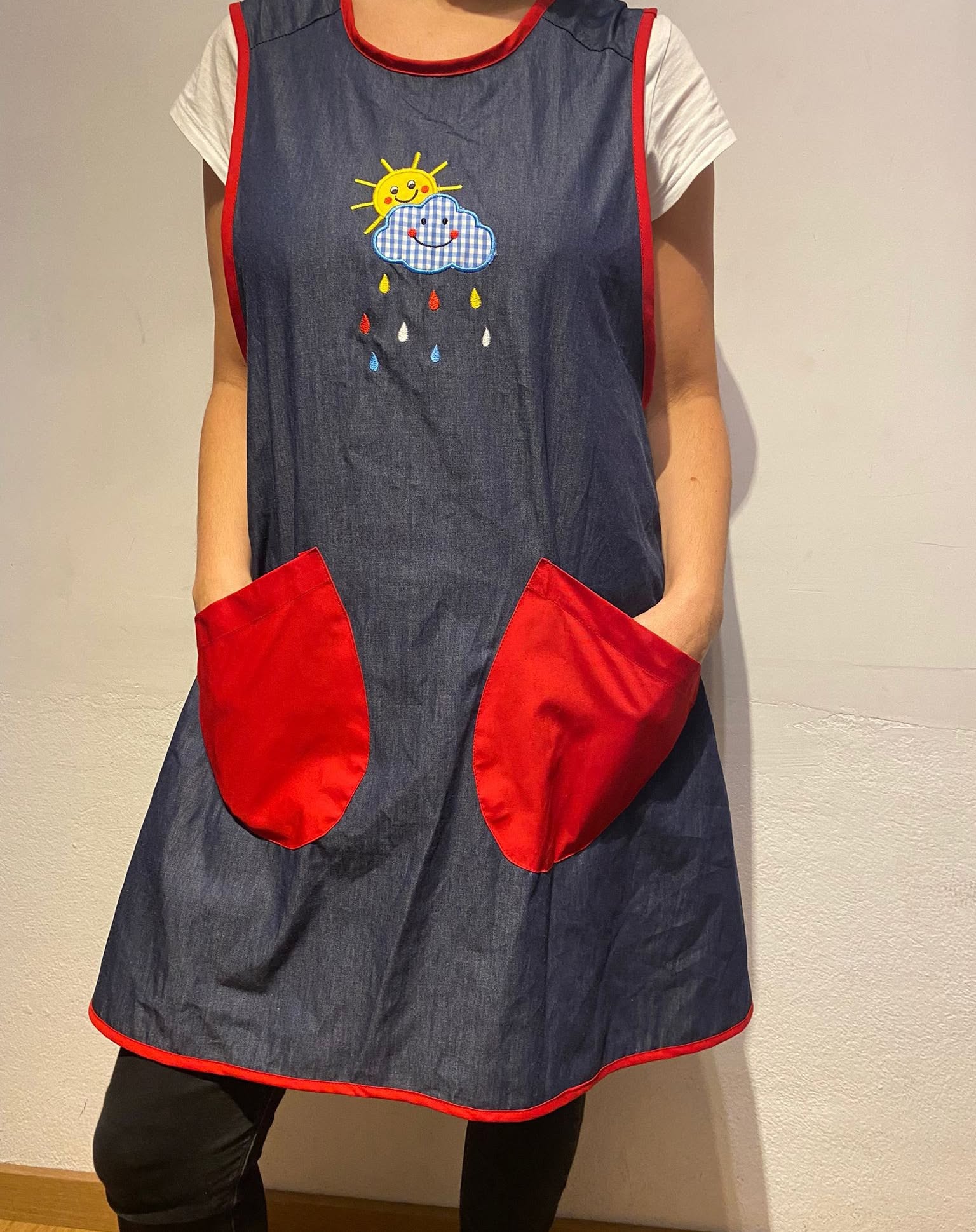 Rad Sun Rainbow Rain Cross Strap Apron