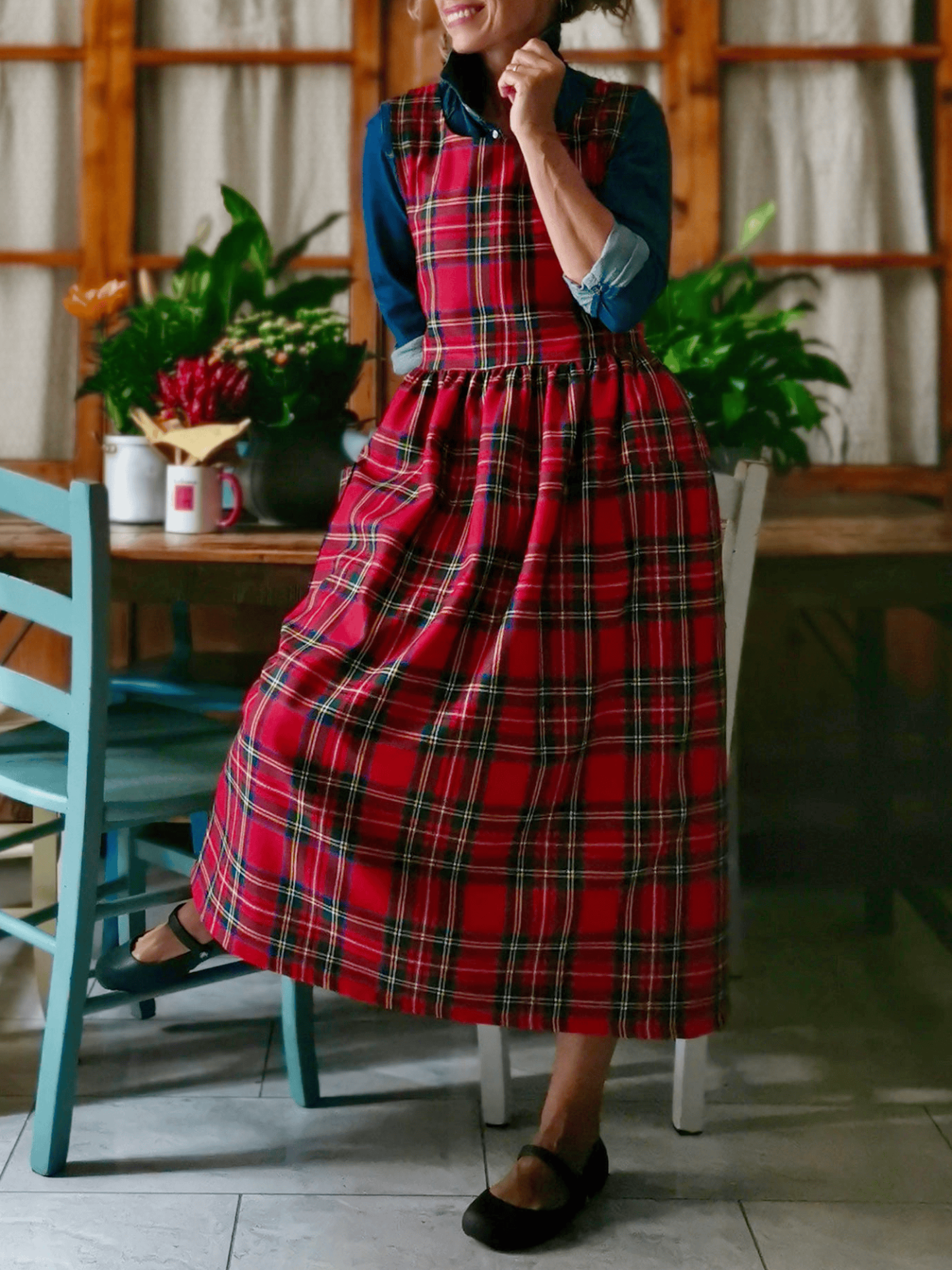 Red Tartan Apron - 2 – aganche