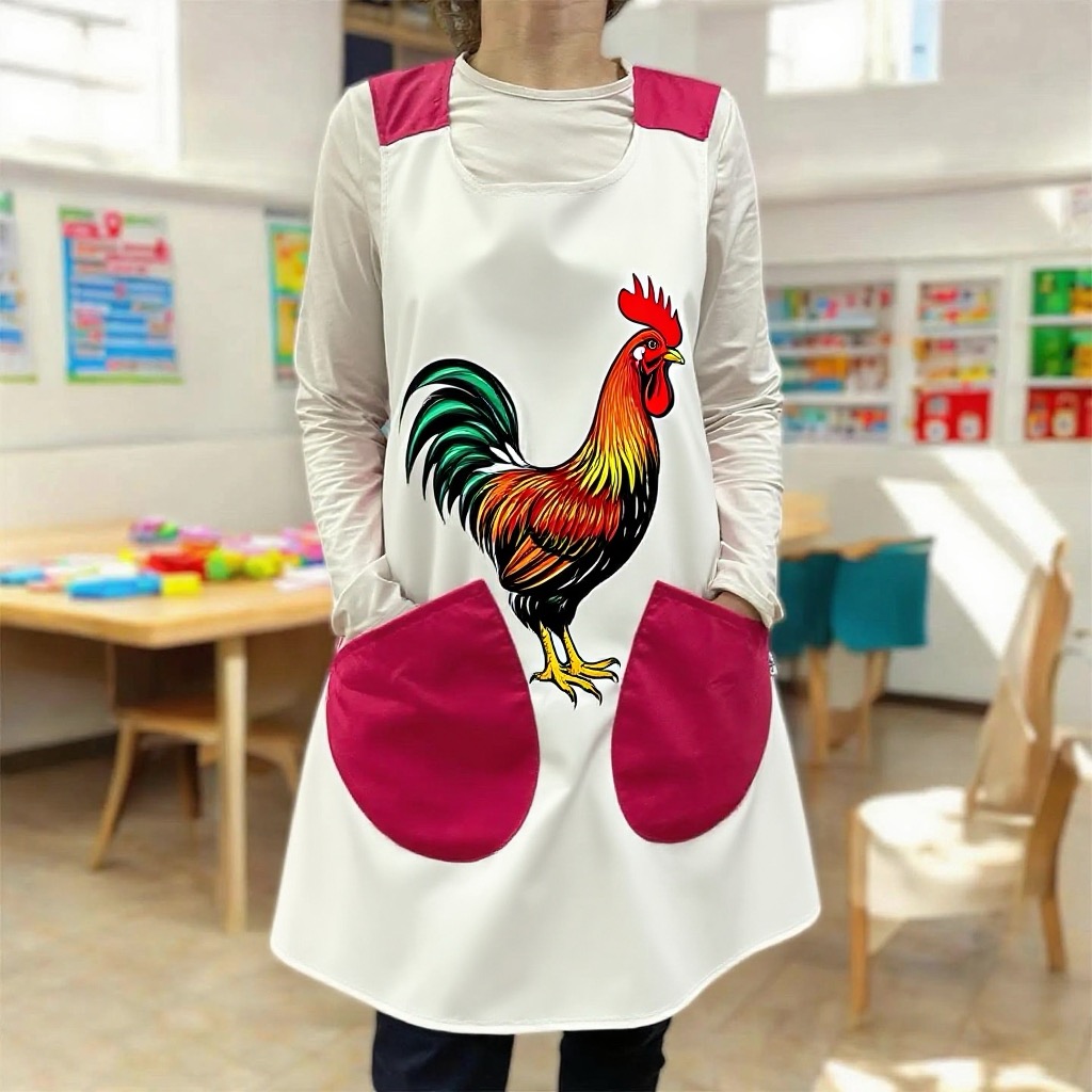 Creative Rooster Cross Strap Apron