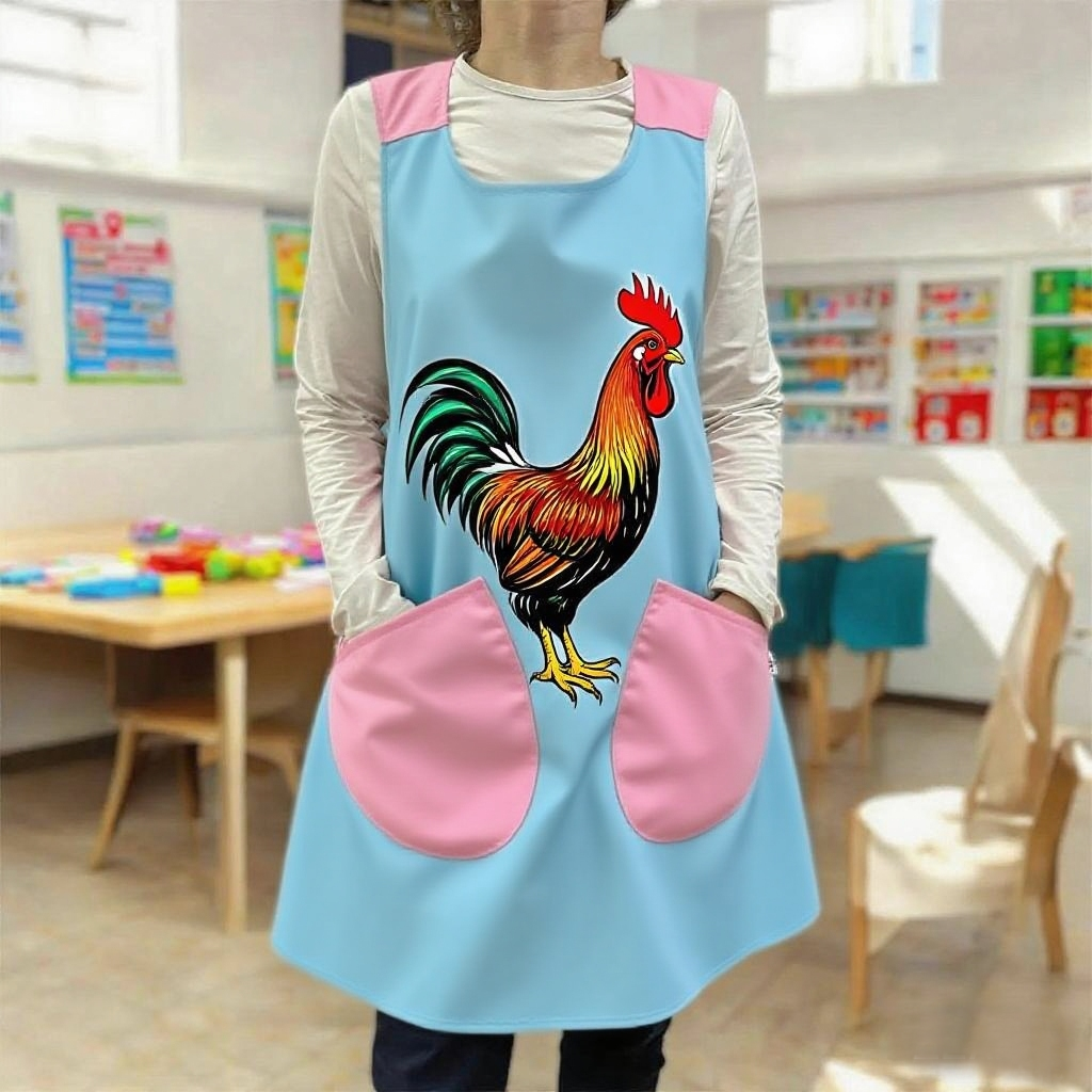 Creative Rooster Cross Strap Apron-2