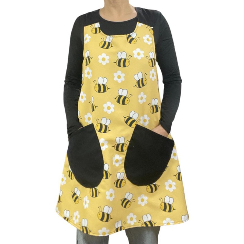 Bee Crush Full Print Cross Strap Apron