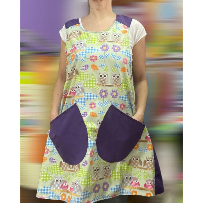 Forest Owl Cross Strap Apron