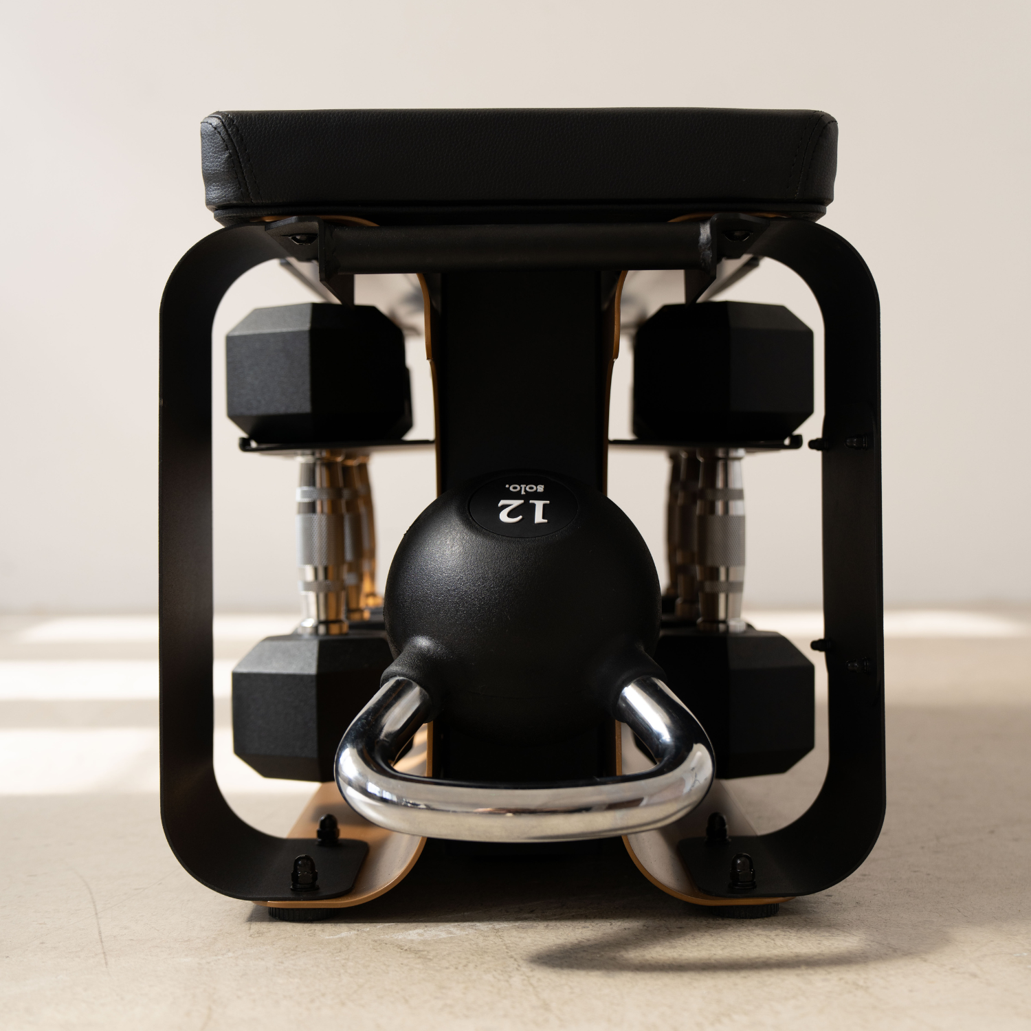 All-in-One Home Gym Bench with Built-In Weight Storage