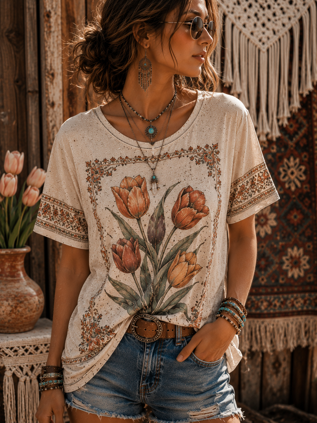 Vintage Tulip Garden Tee