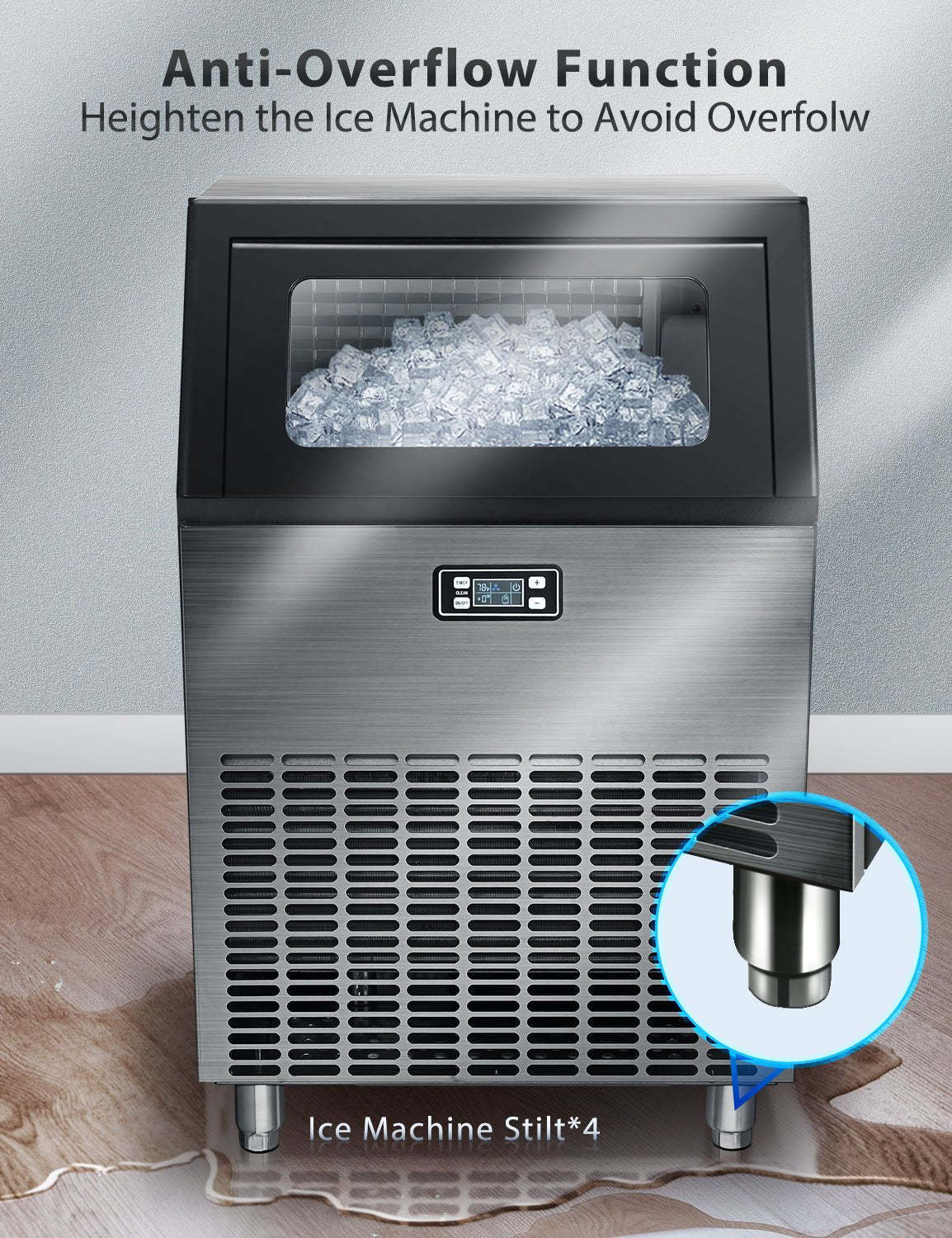 265LBS Freestanding Commercial Ice Maker