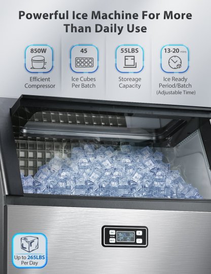 265LBS Freestanding Commercial Ice Maker