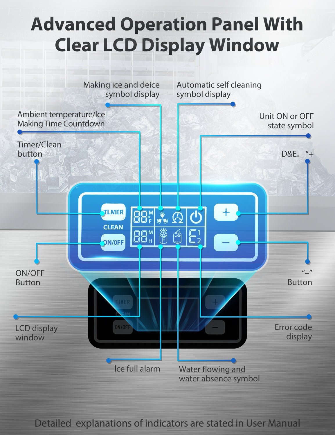 265LBS Freestanding Commercial Ice Maker