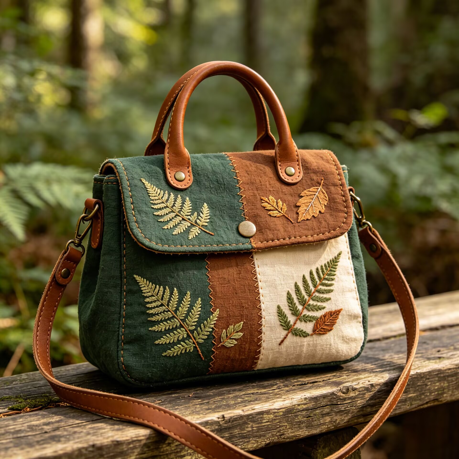 Forest Leaf Whisper Bag