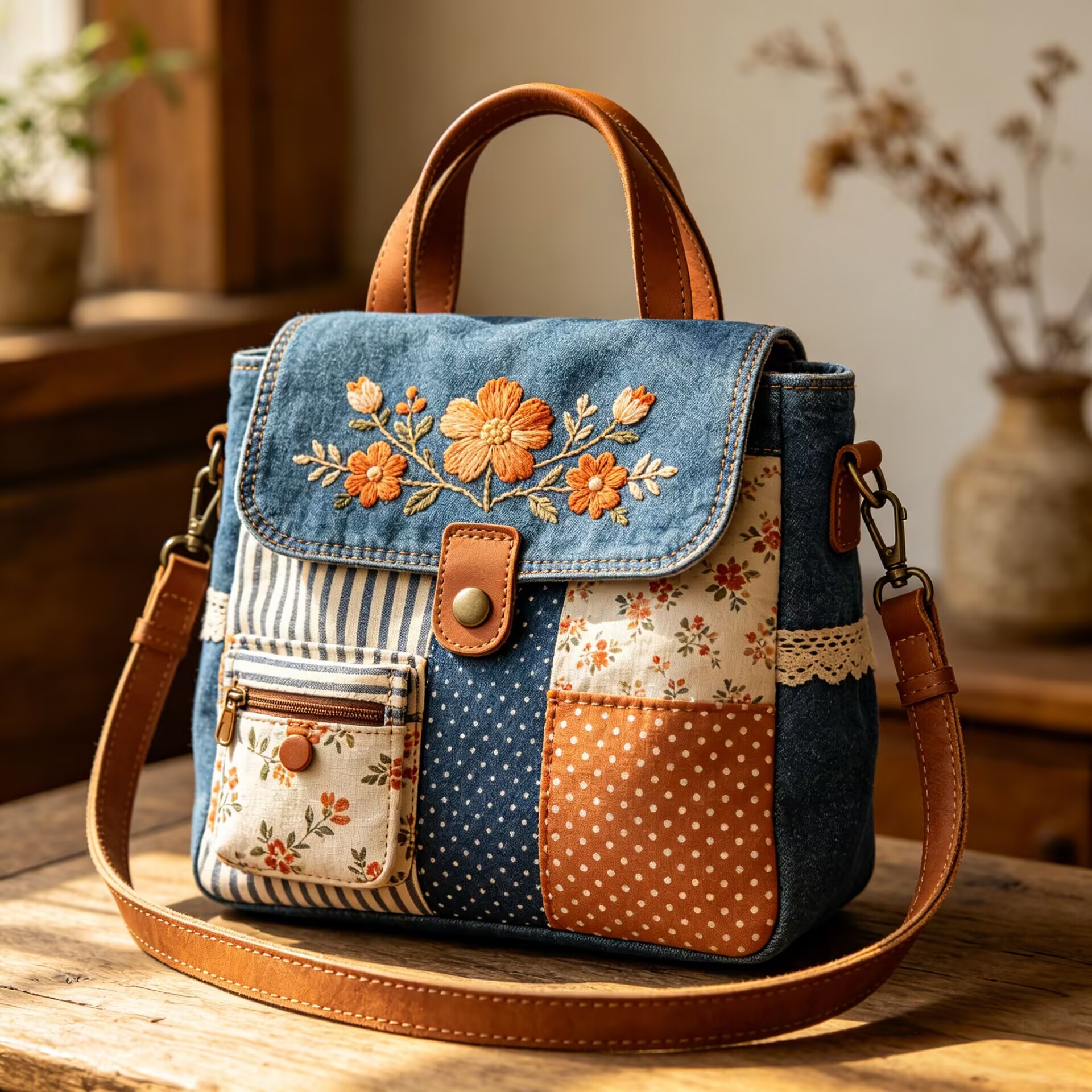 Sunny Bloom Patchwork Bag