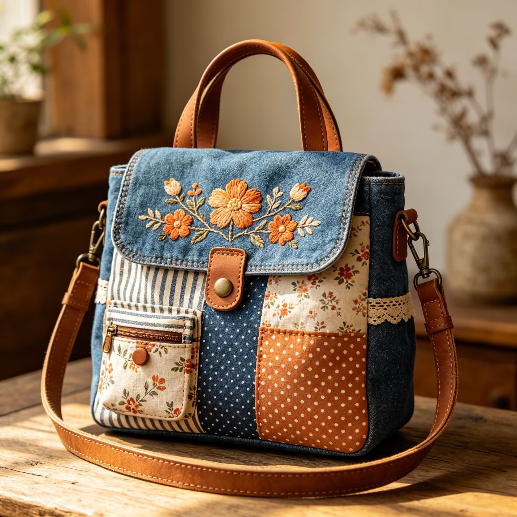 Sunny Bloom Patchwork Bag