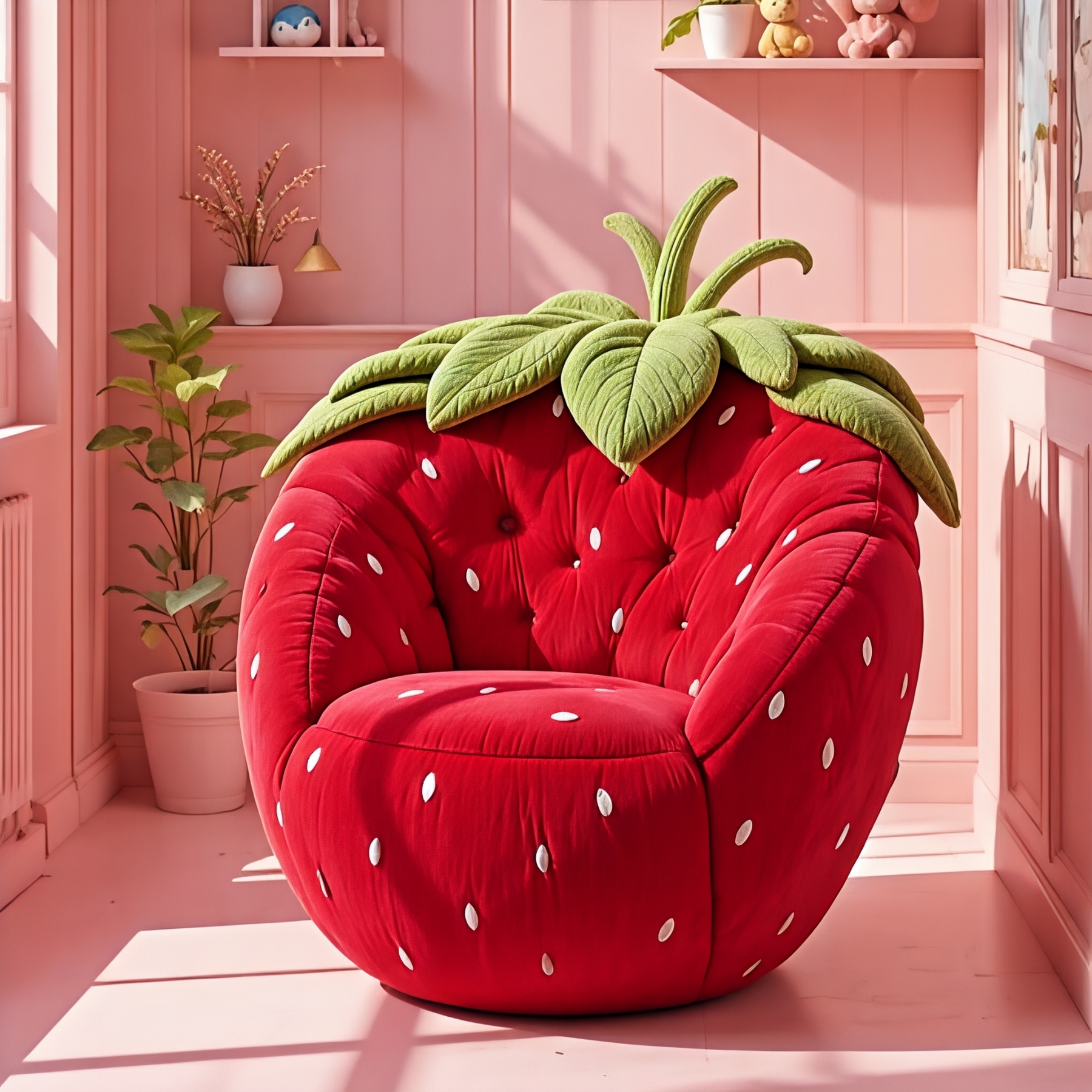 Strawberry Plush Chair