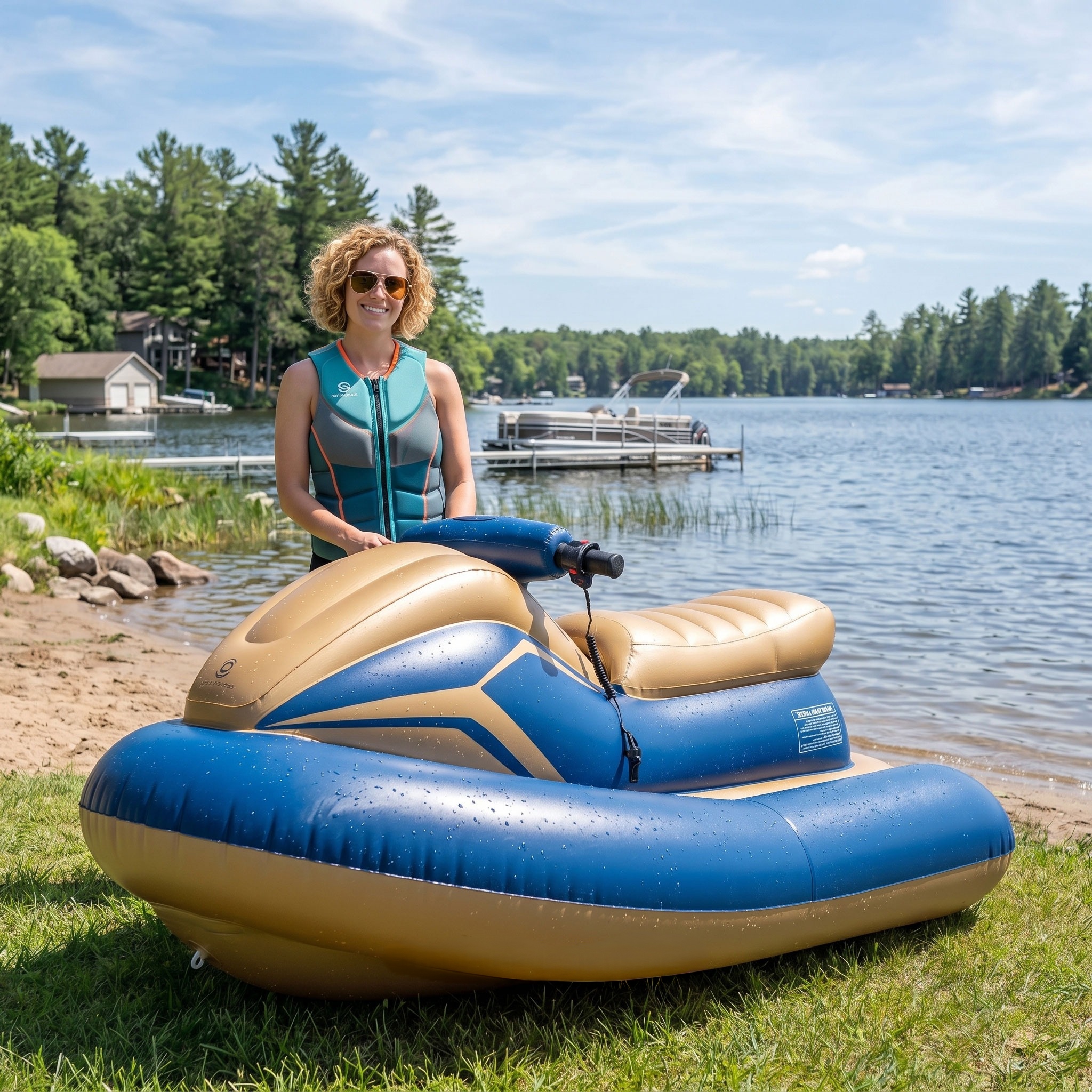 Inflatable personal watercraft