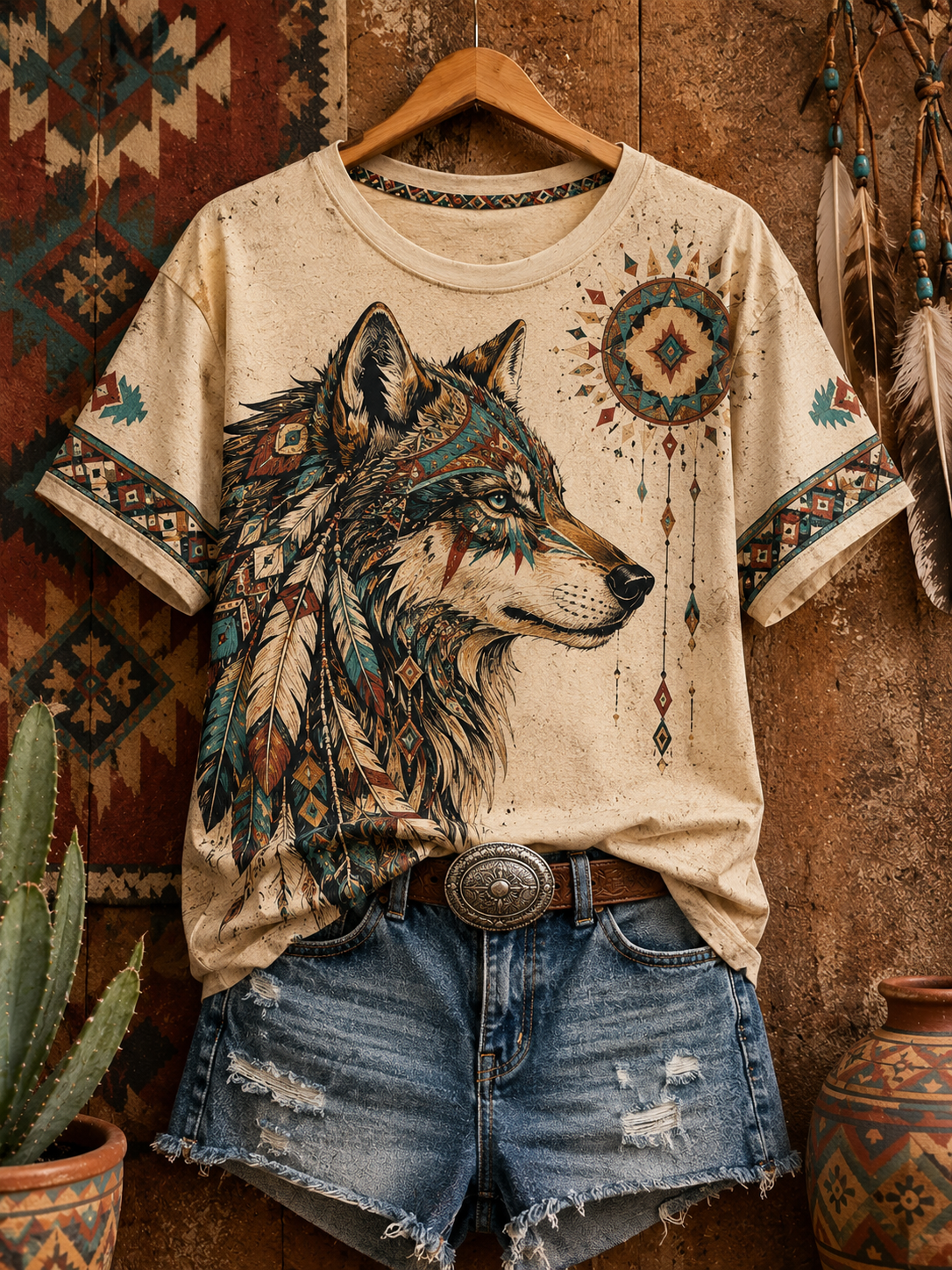 Dreamcatcher Wolf Spirit Tee