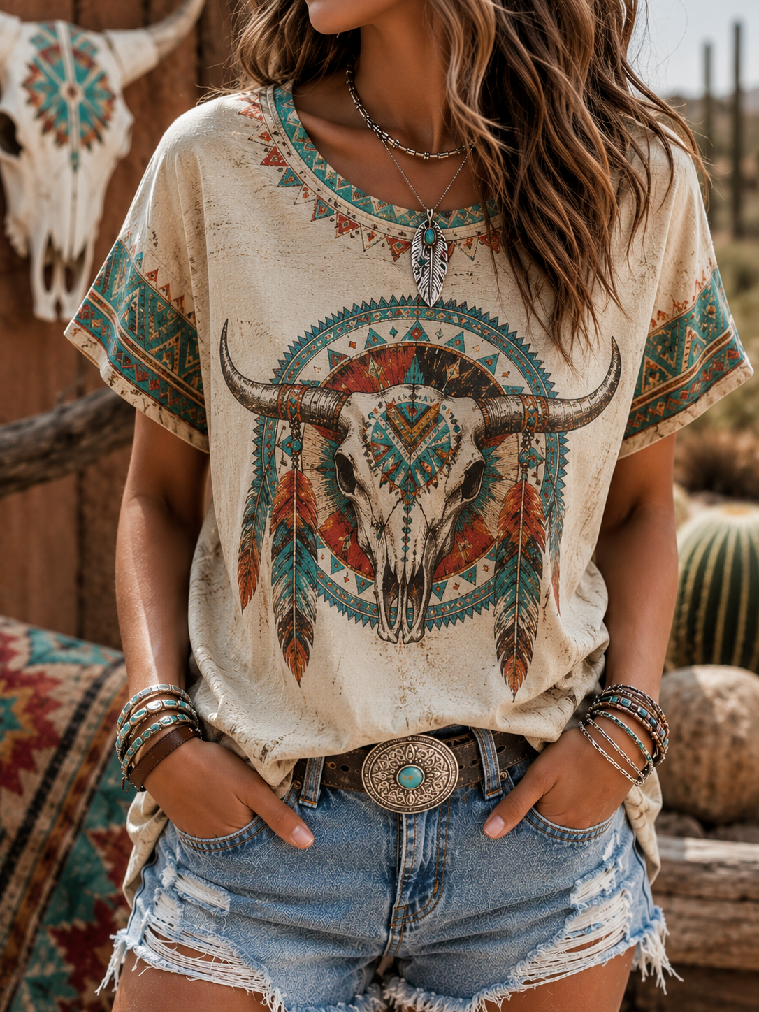 Southwestern Desert Bull Tee