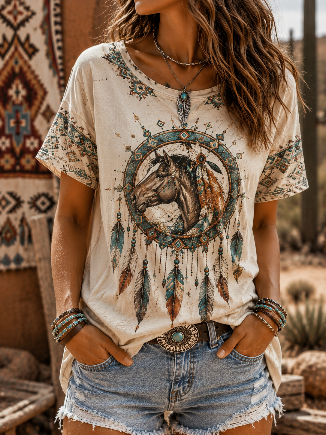 Dreamcatcher Horse Totem Tee