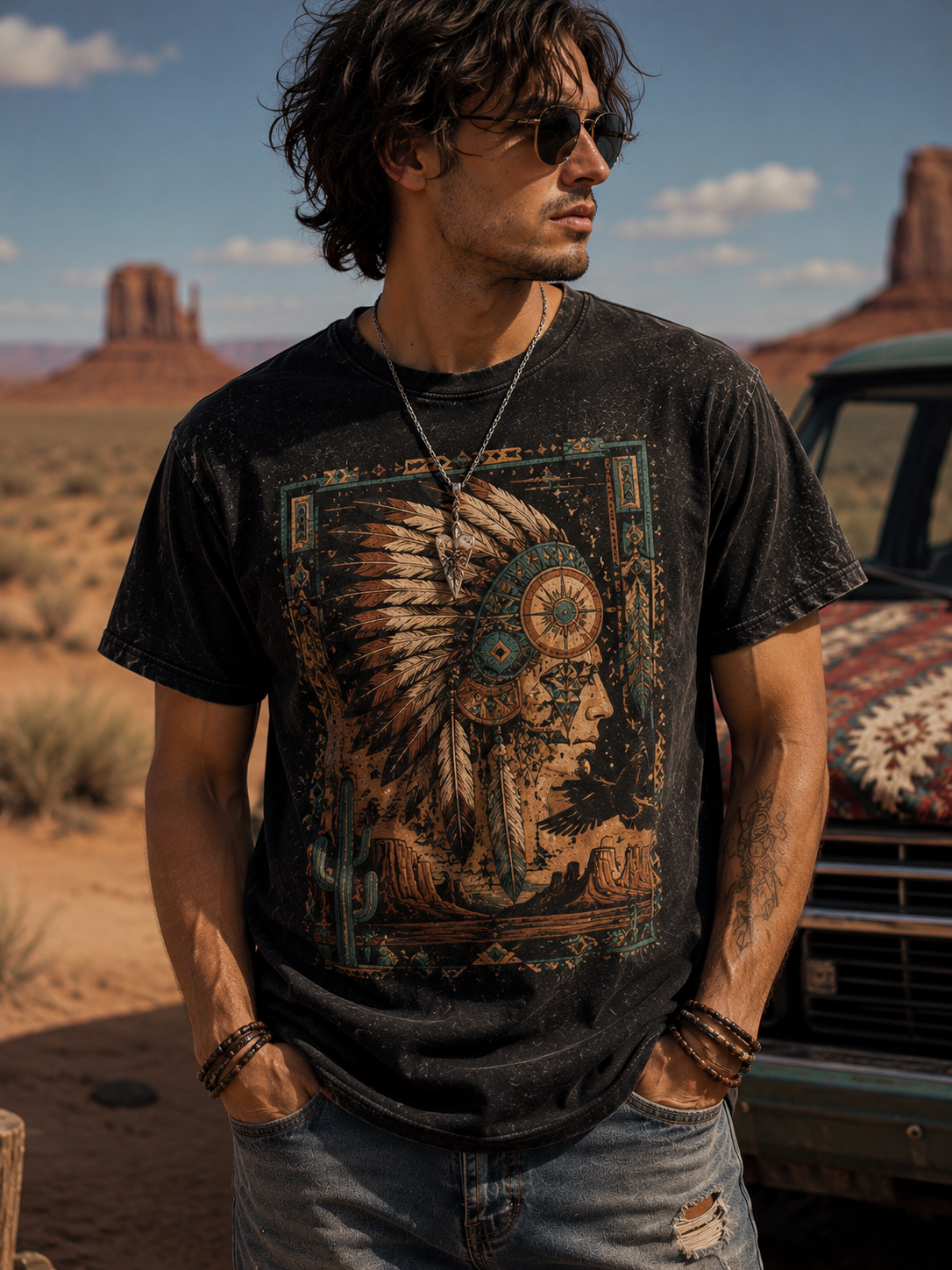 Desert Feathered Chief Tee