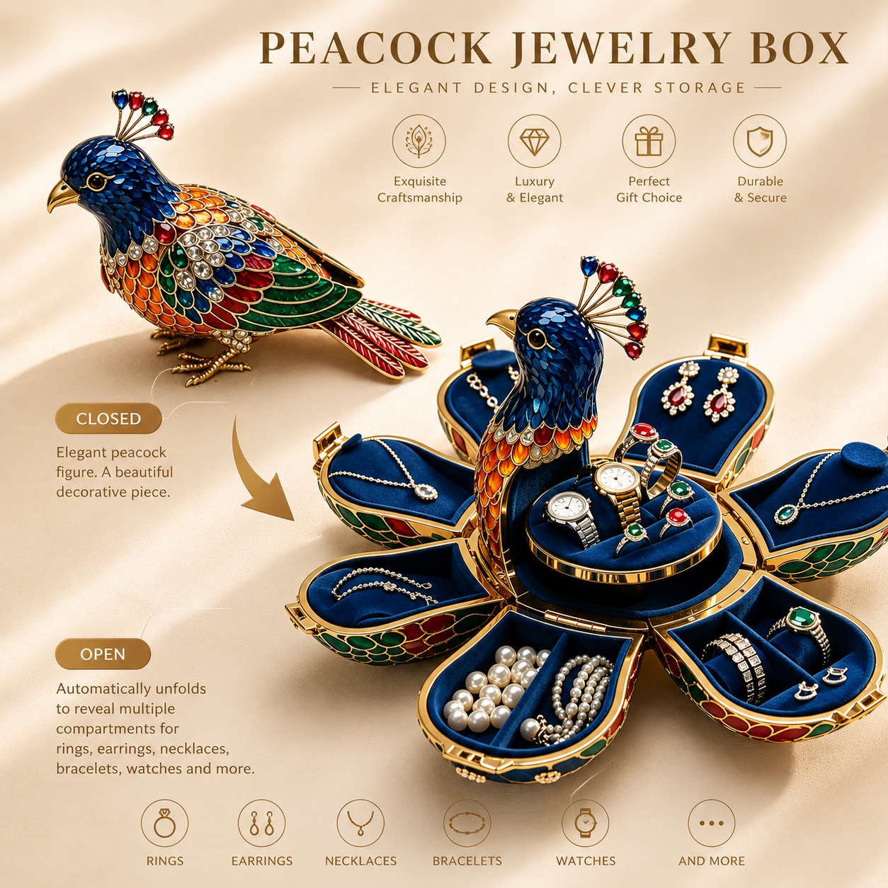 Doitava™ BloomBox Peacock