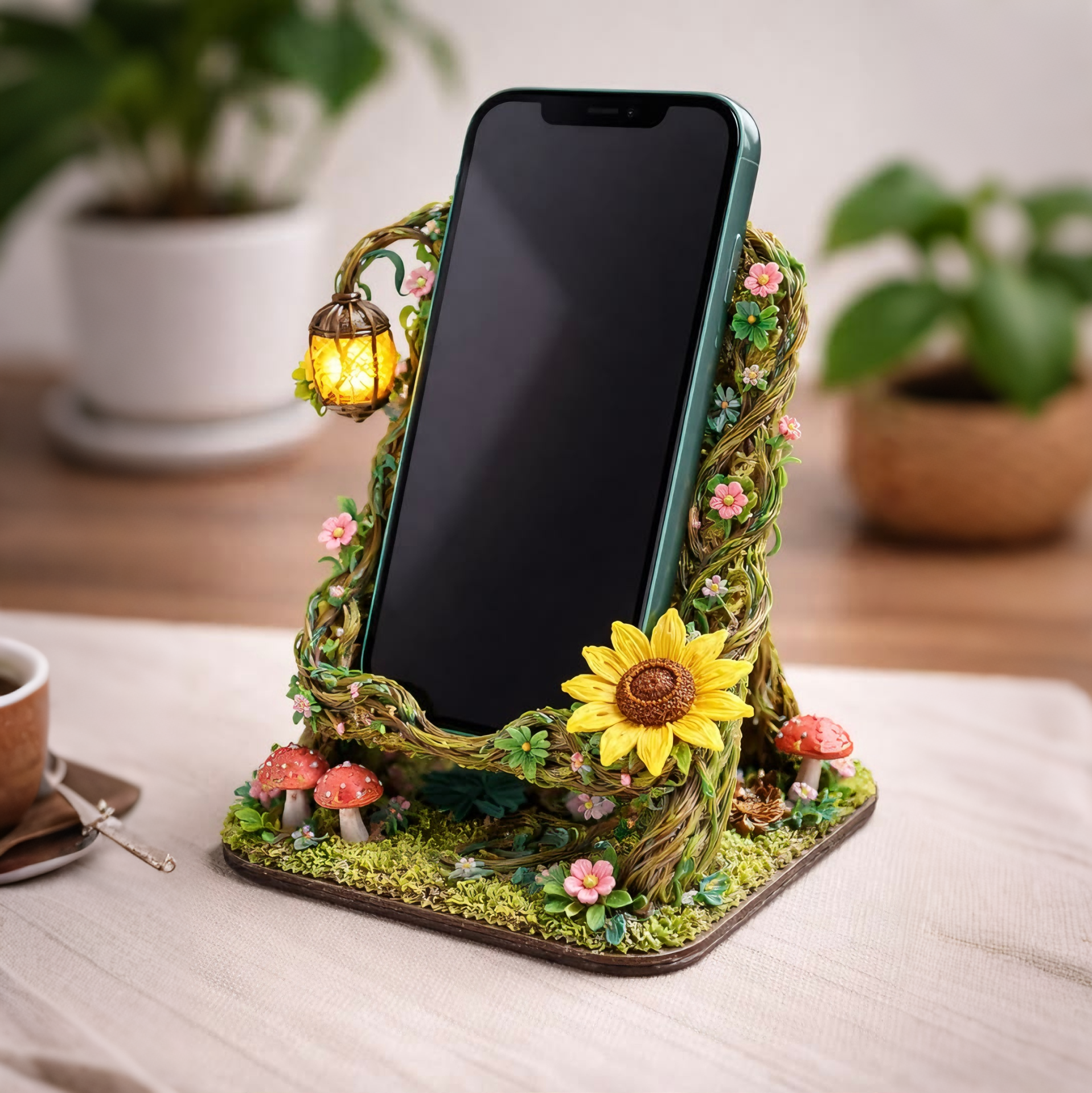 Sunflower Forest Vine Phone Stand
