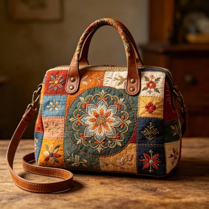 Warm Garden Embroidery Tote