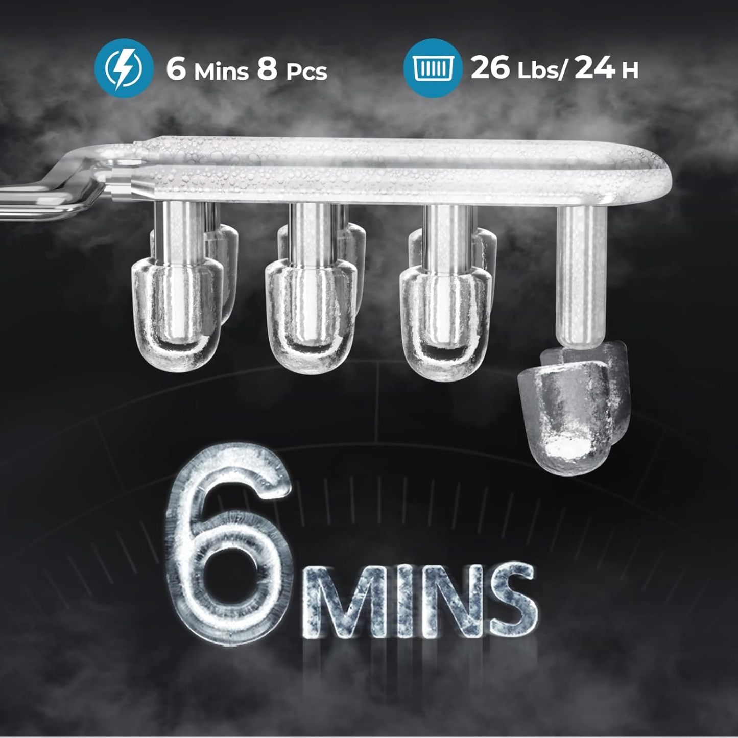 Countertop Ice Maker, 26 lbs/Day ice Production 58012RIM0