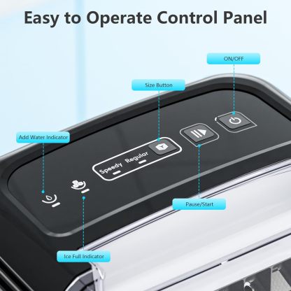 Cubic Ice Maker Machine,33 Lbs/24 Hrs,1.3 Lbs Ice Storage Capacity ,Black