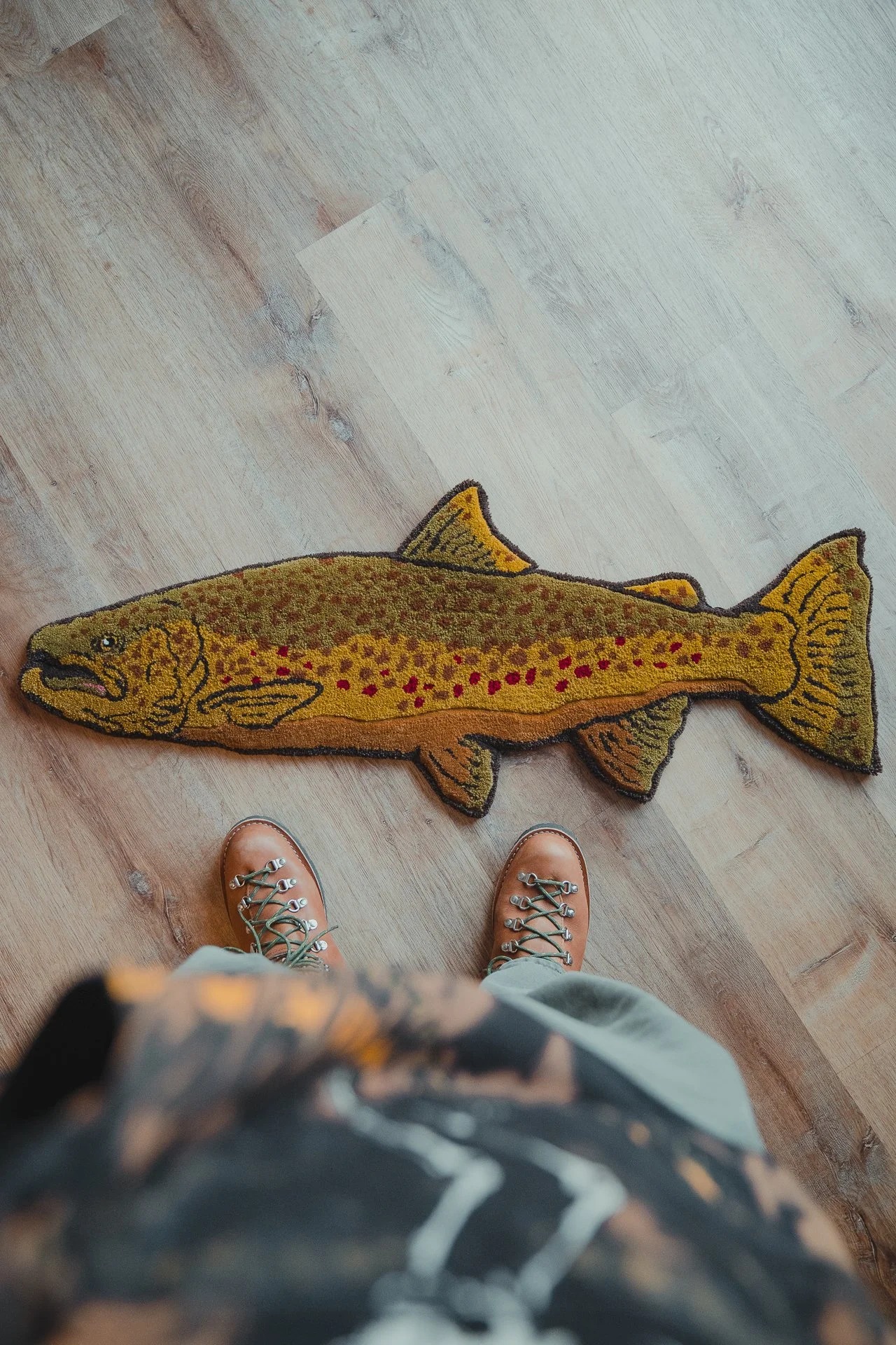 “Wooly Bugger” Brown Trout Rug