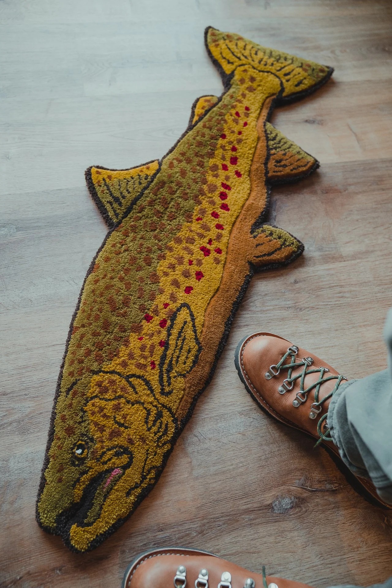 “Wooly Bugger” Brown Trout Rug