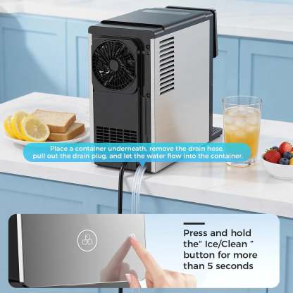 33lbs Countertop Nugget Ice Maker 58015RIM0-BLACK