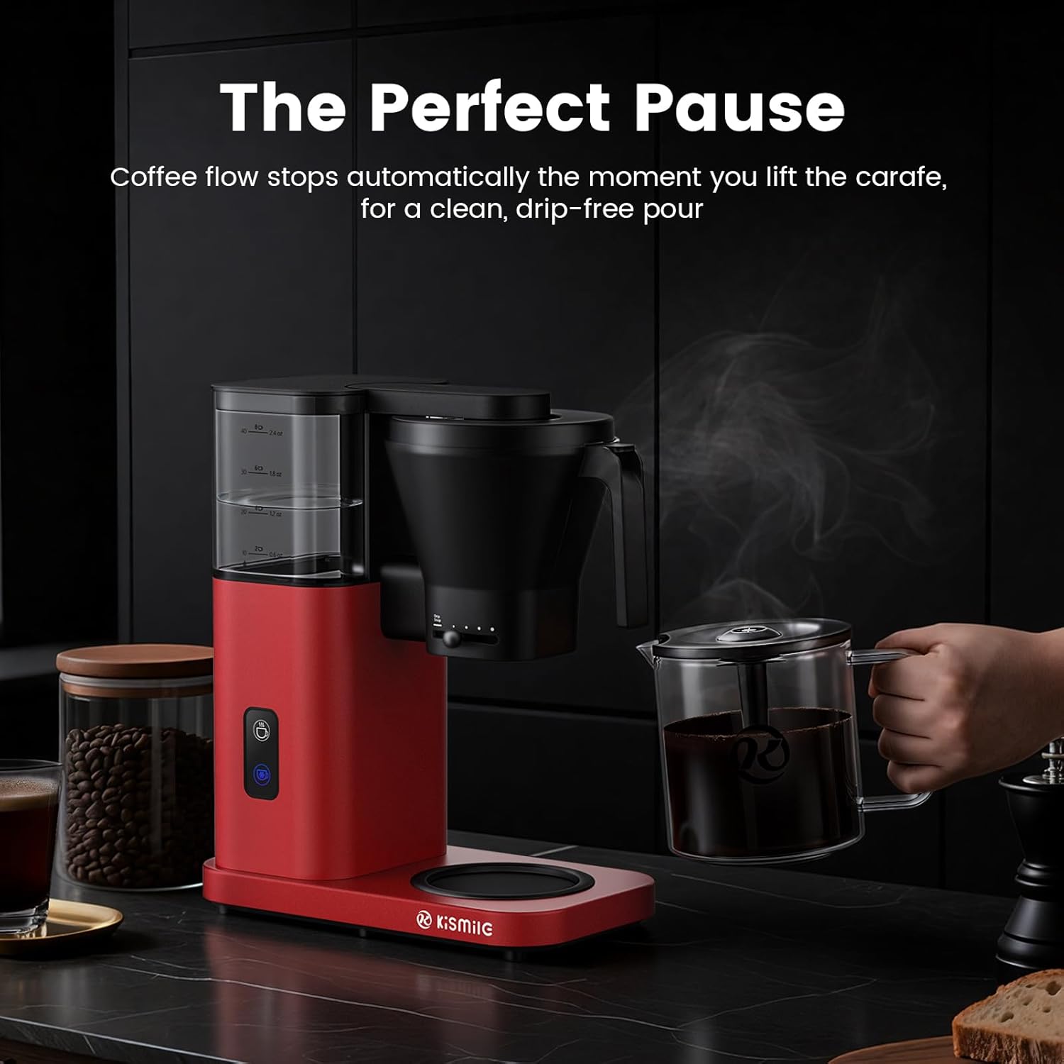 Kismile 8 Cup Drip Coffee Maker Machine 93125KCM0