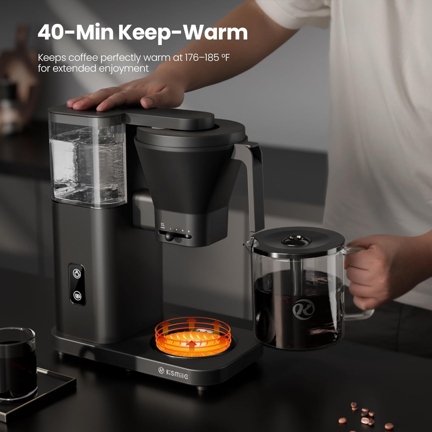 Kismile 8 Cup Drip Coffee Maker Machine 93125KCM0