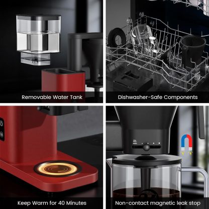 Kismile 8 Cup Drip Coffee Maker Machine 93125KCM0