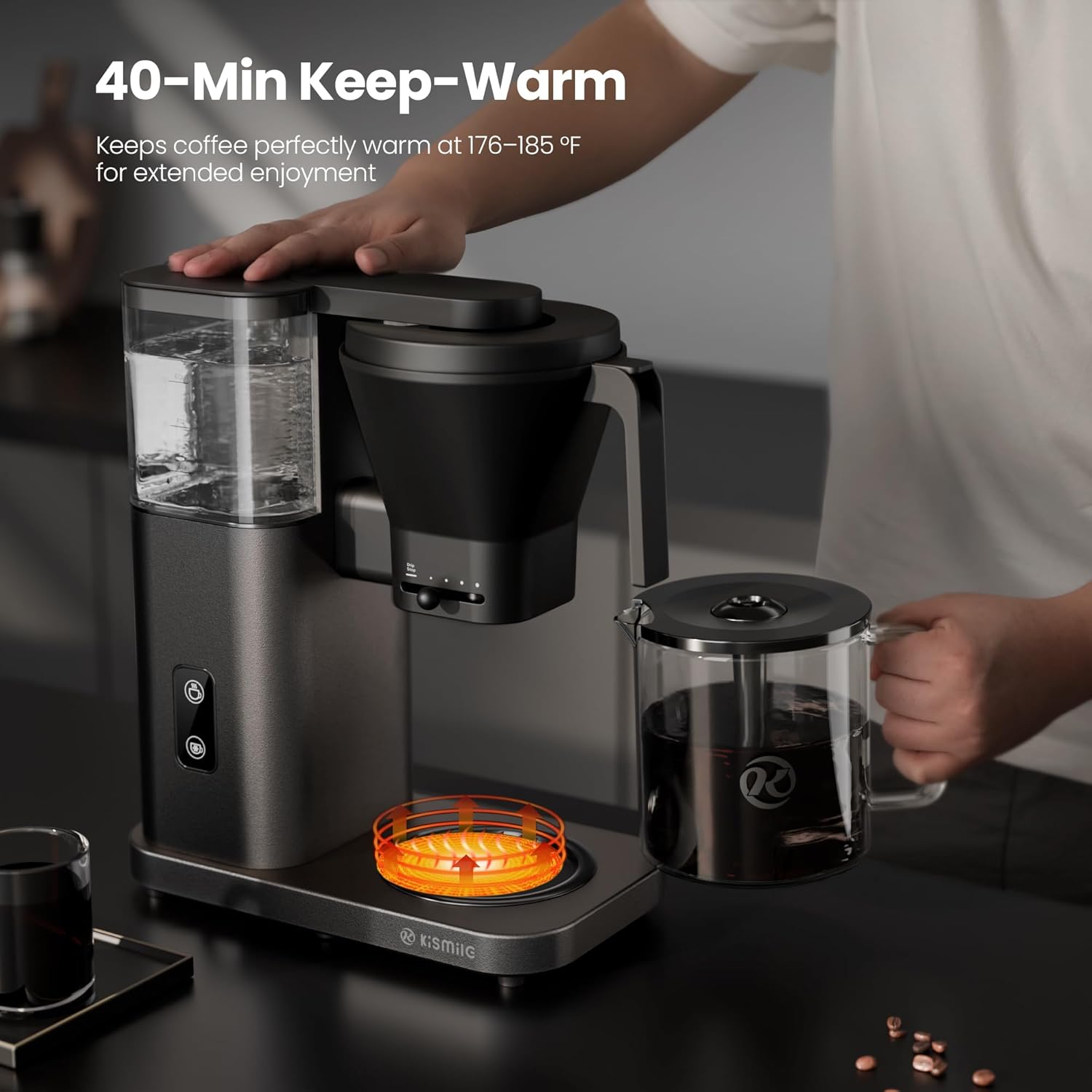 Kismile 8 Cup Drip Coffee Maker Machine 93125KCM0