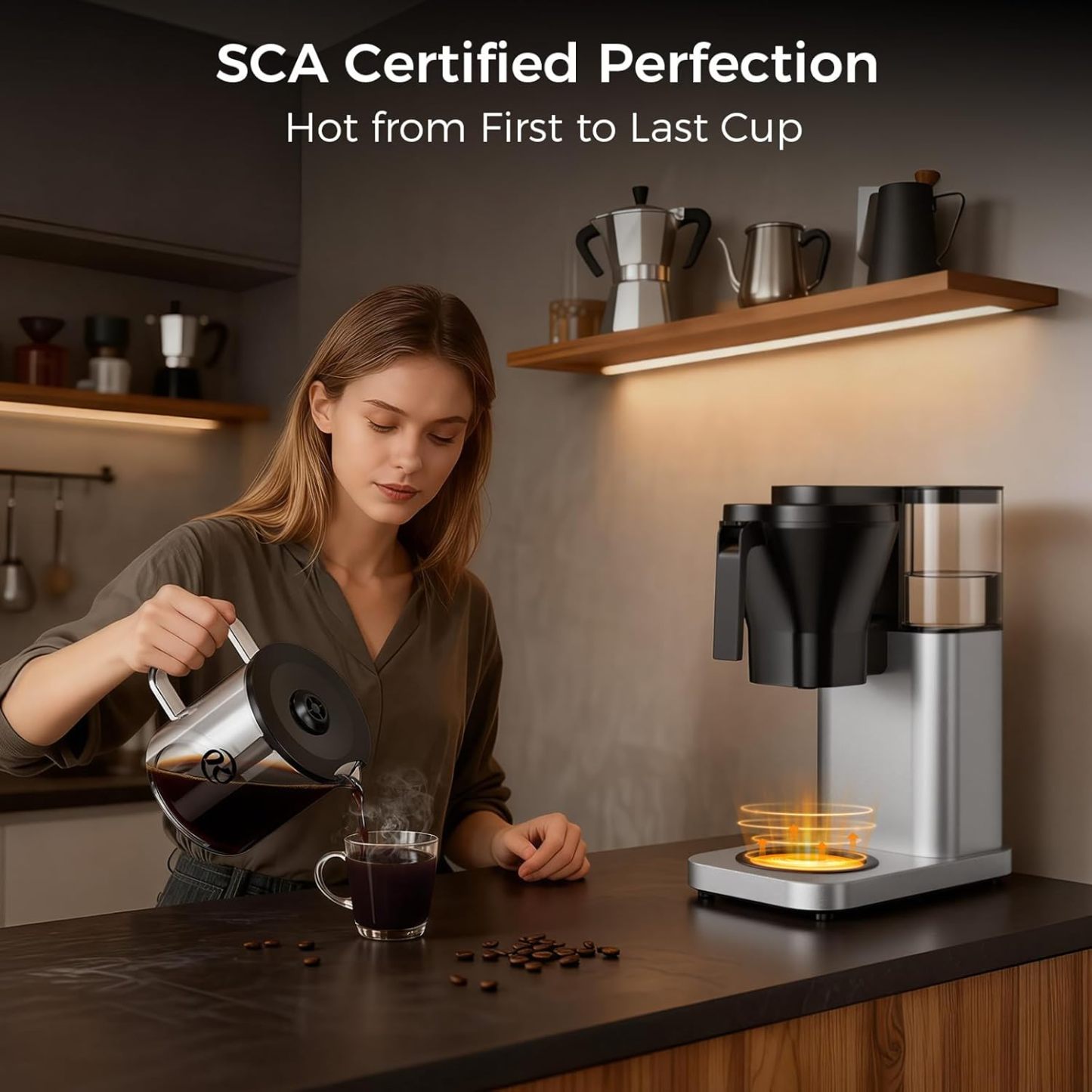 Kismile 8 Cup Drip Coffee Maker Machine 93125KCM0