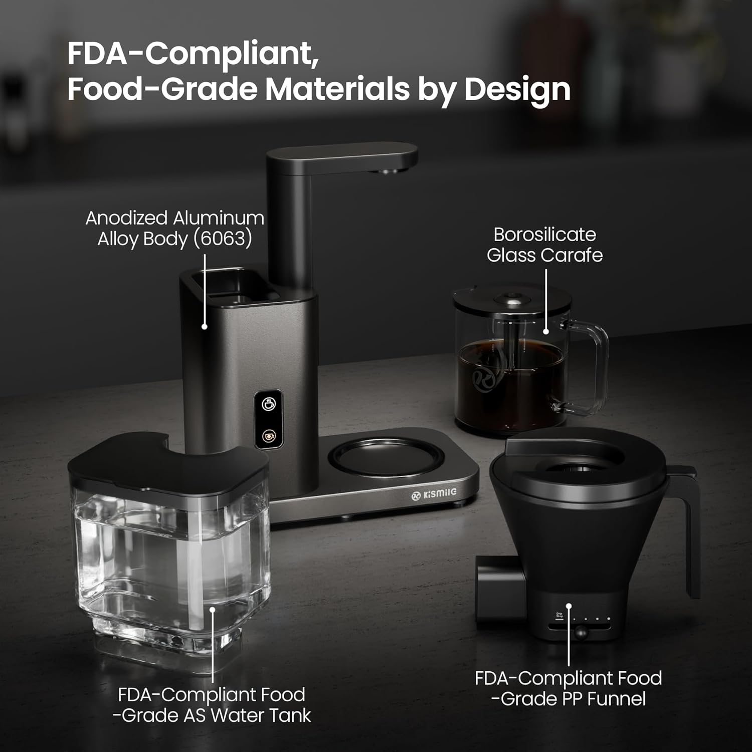 Kismile 8 Cup Drip Coffee Maker Machine 93125KCM0